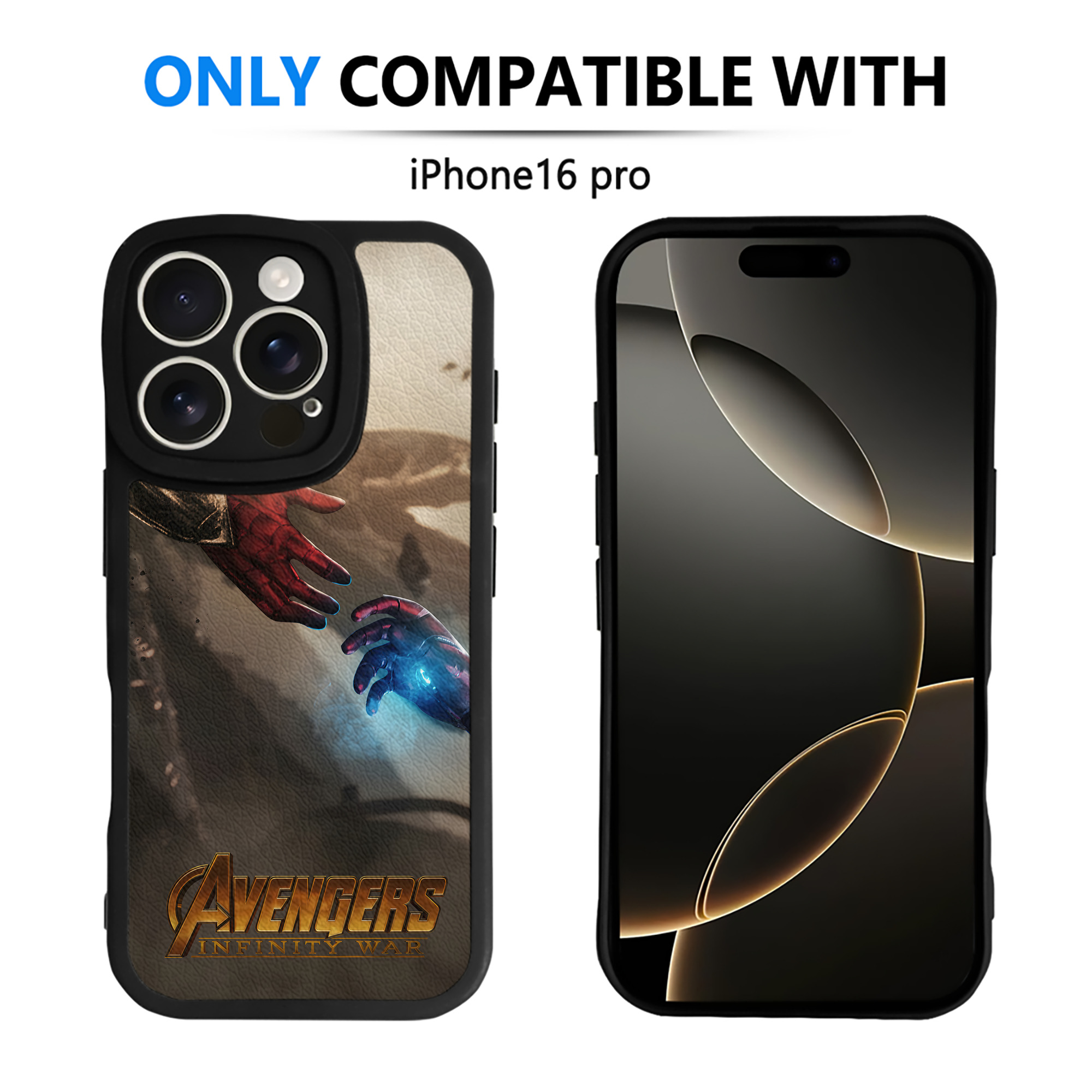 （画像用） アベンジャーズ The Avengers 【iPhone 16シリーズ対応】シリコンスマホケース（レザー調） 材質：シリコン